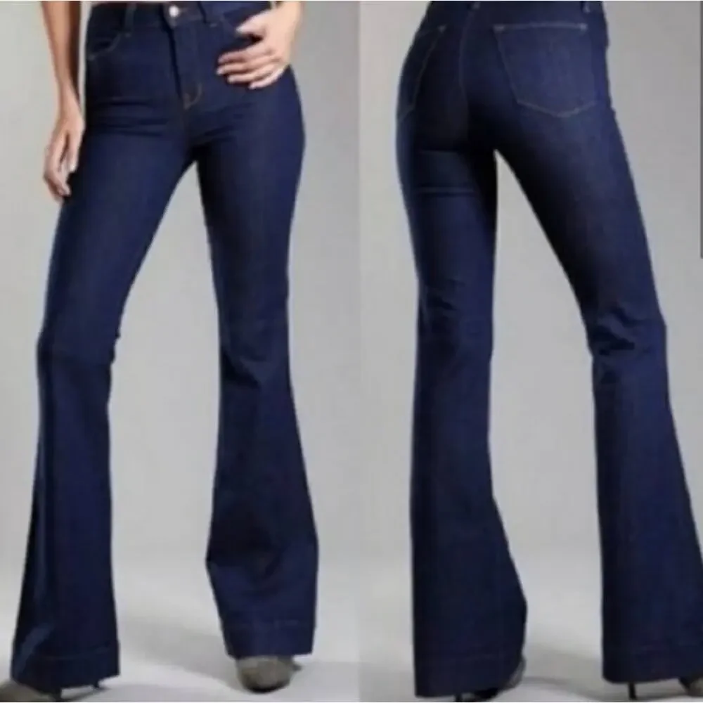J Brand The Doll Super Flare Sz 29 Indigo Blue Dark Wash Stretch Jeans #1797‎